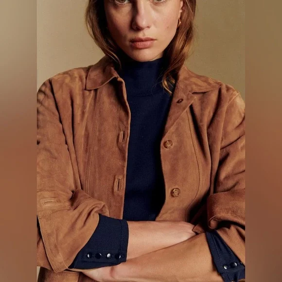Sezane Will Suede Jacket - Picture 2 of 9